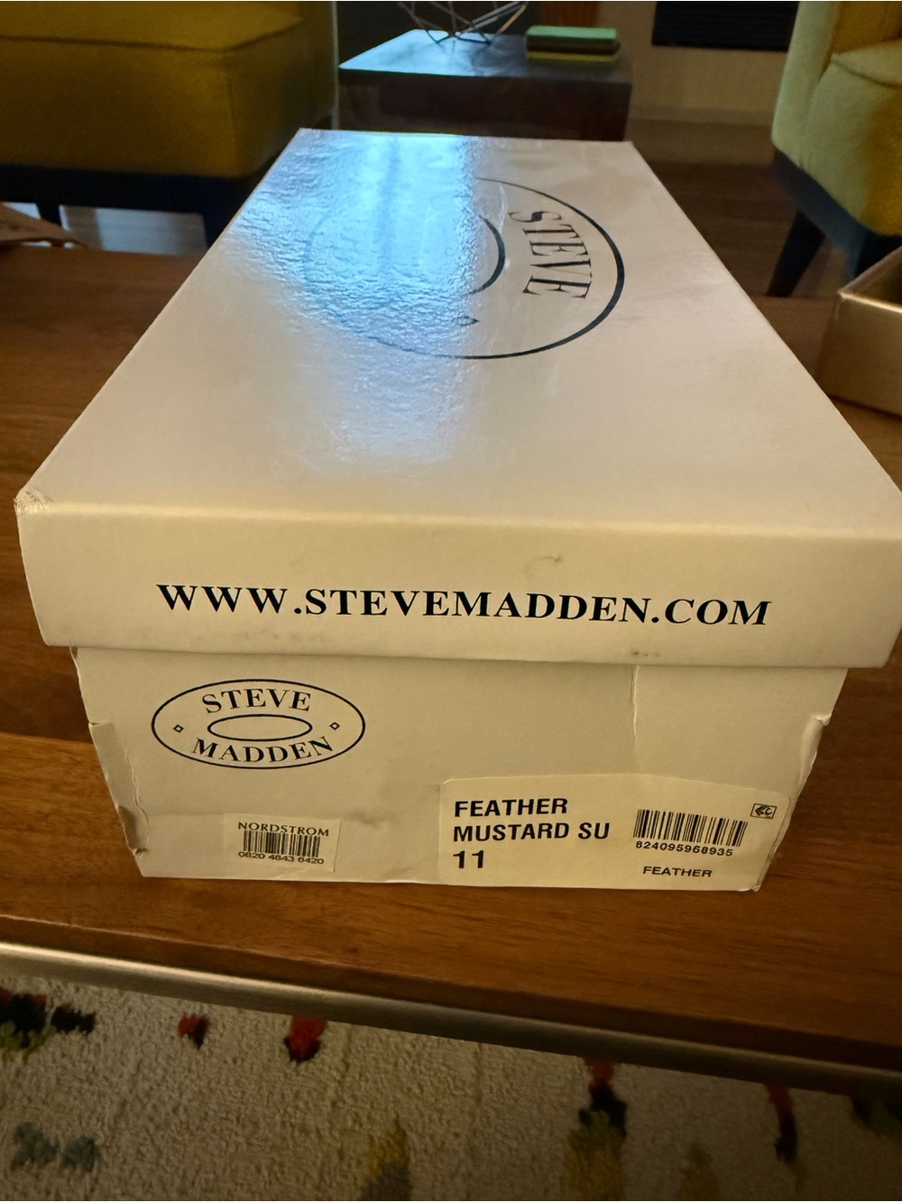 Steve Madden Mustard Yellow Suede Pointed Loafers - Picture 6 of 6